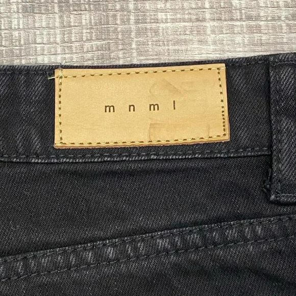 MNML Jeans Mens 28‎ Black Patchwork Distressed Grunge Biker Streetwear Punk - Picture 13 of 13